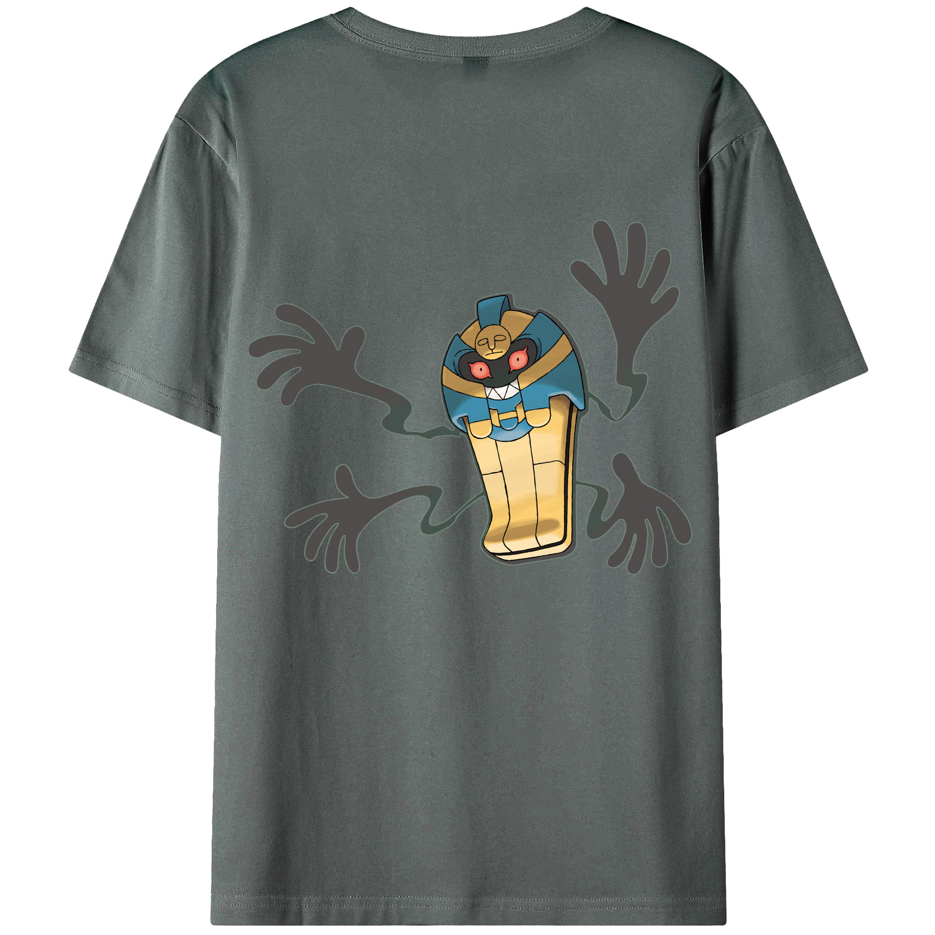 （画像用） ポケットモンスター Pokémon 綿100％ メンズ半袖Tシャツ（バックプリント） 通気性
